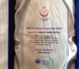2013 YILI KANSER KAYITÇILIĞI ÖDÜLÜNE LAYIK GÖRÜLDÜK